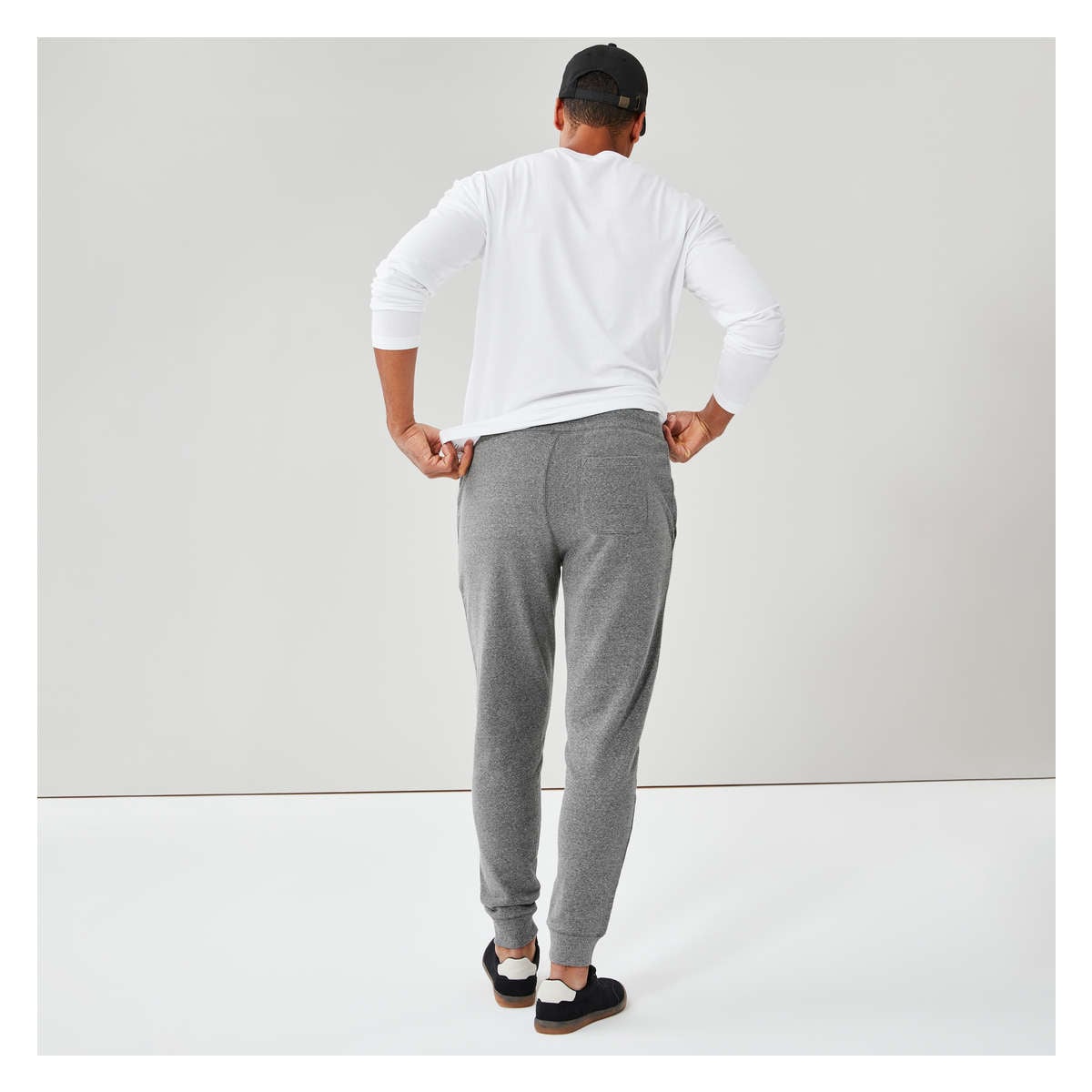 Men's Terry Active Jogger in Charcoal Mix from Joe Fresh